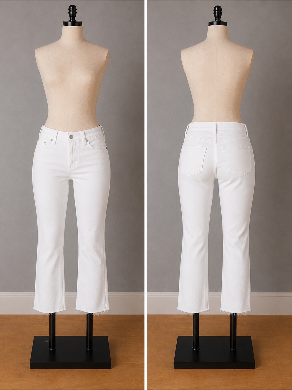 J. Crew White 9” Demi Boot Crop Jean